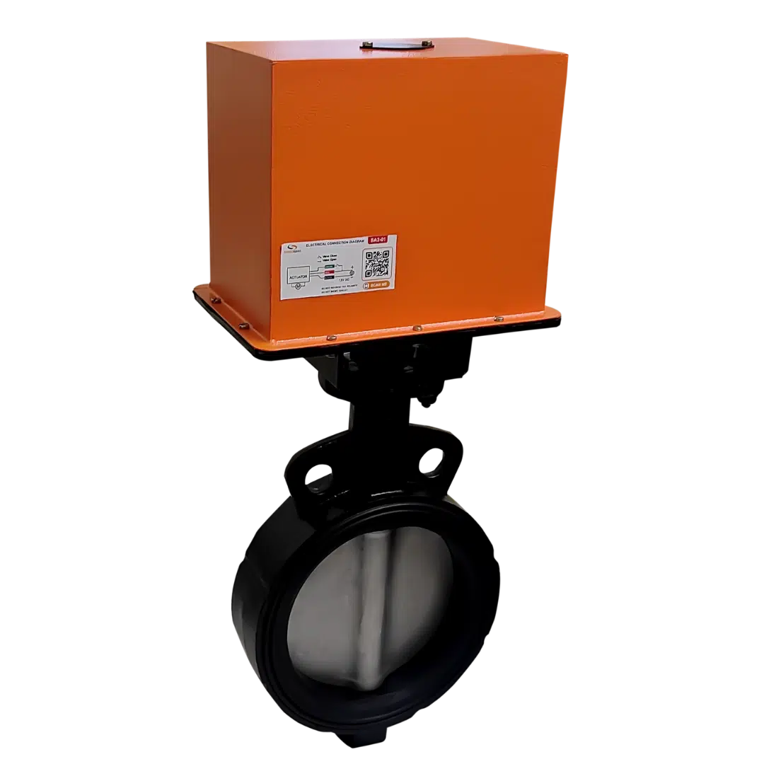 6 inch butterfly valve with electric actuator