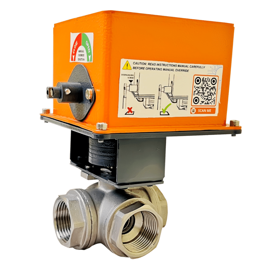 electric actuated stainless steel 3 way ball valves 1080