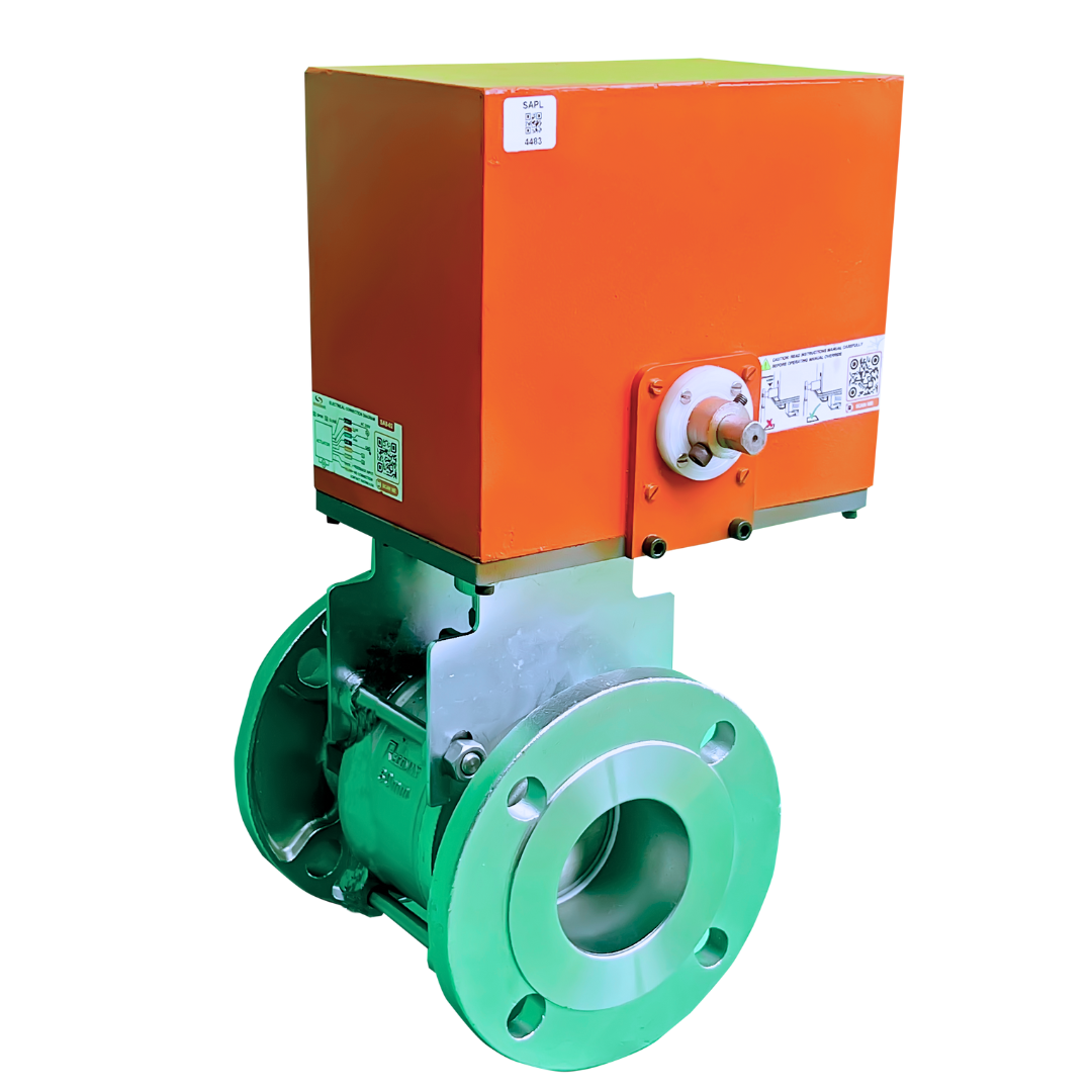 electric actuated stainless steel flanged ball valves