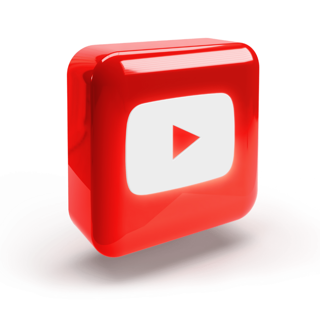 glossy youtube logo