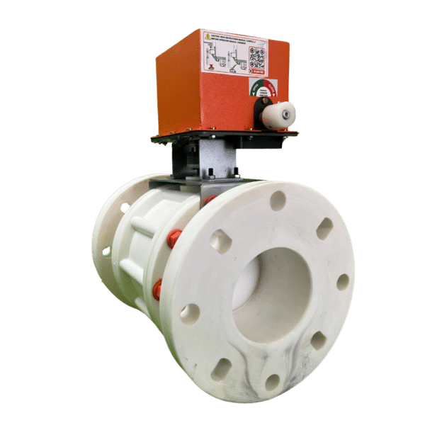 motorized ball valve pp flanged ends