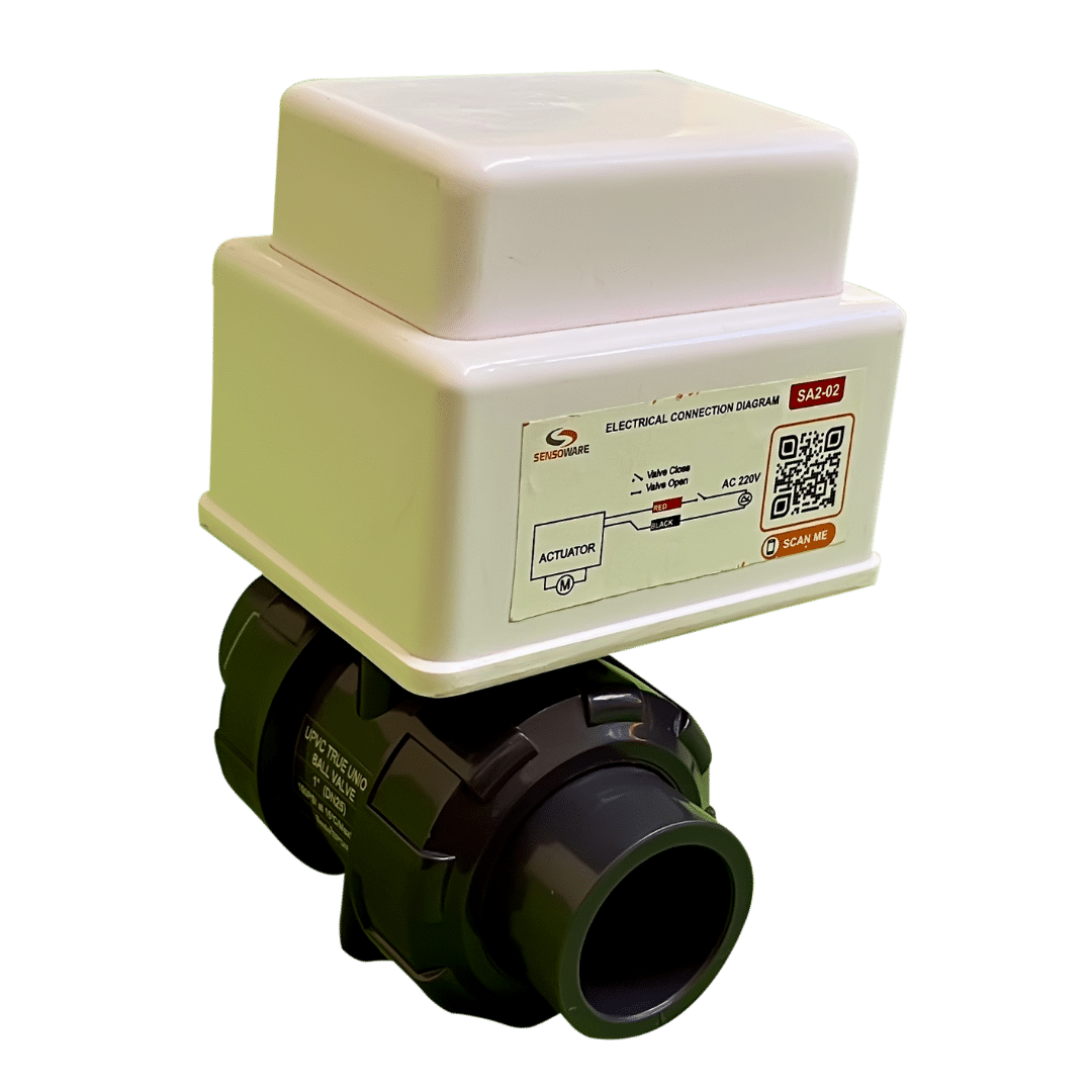 motorized upvc ball valve true union 25mm