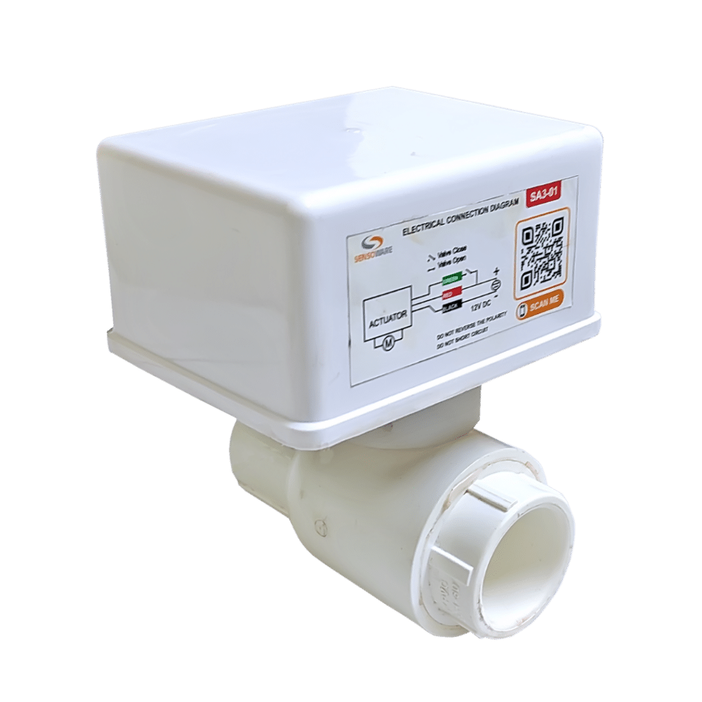 motorized valve upvc with actuator end connection