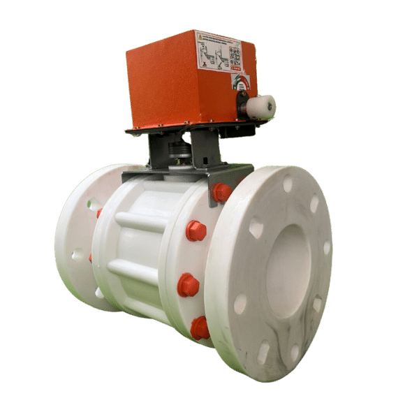 polypropylene pp ball valve with electric actuator 100mm